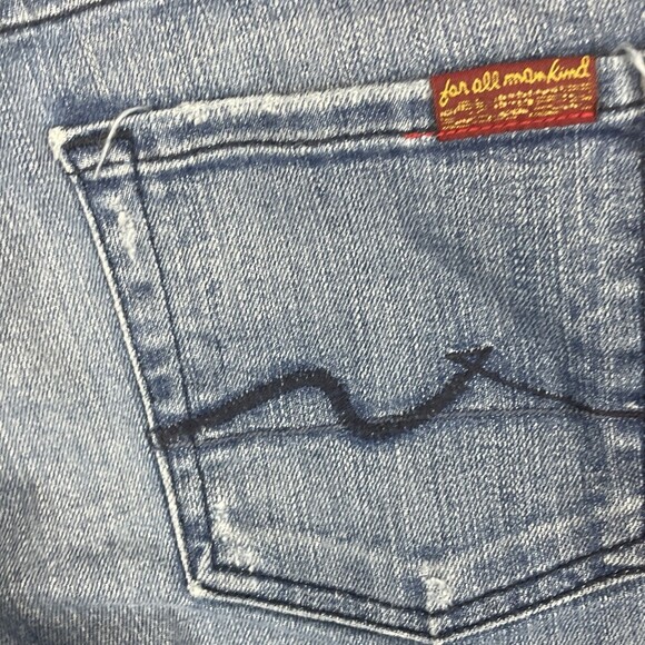 SEVEN FOR ALL MANKIND 7FAMK Roxanne Skinny Medium Wash Denim Jeans Womens Sz 24 - Picture 6 of 9